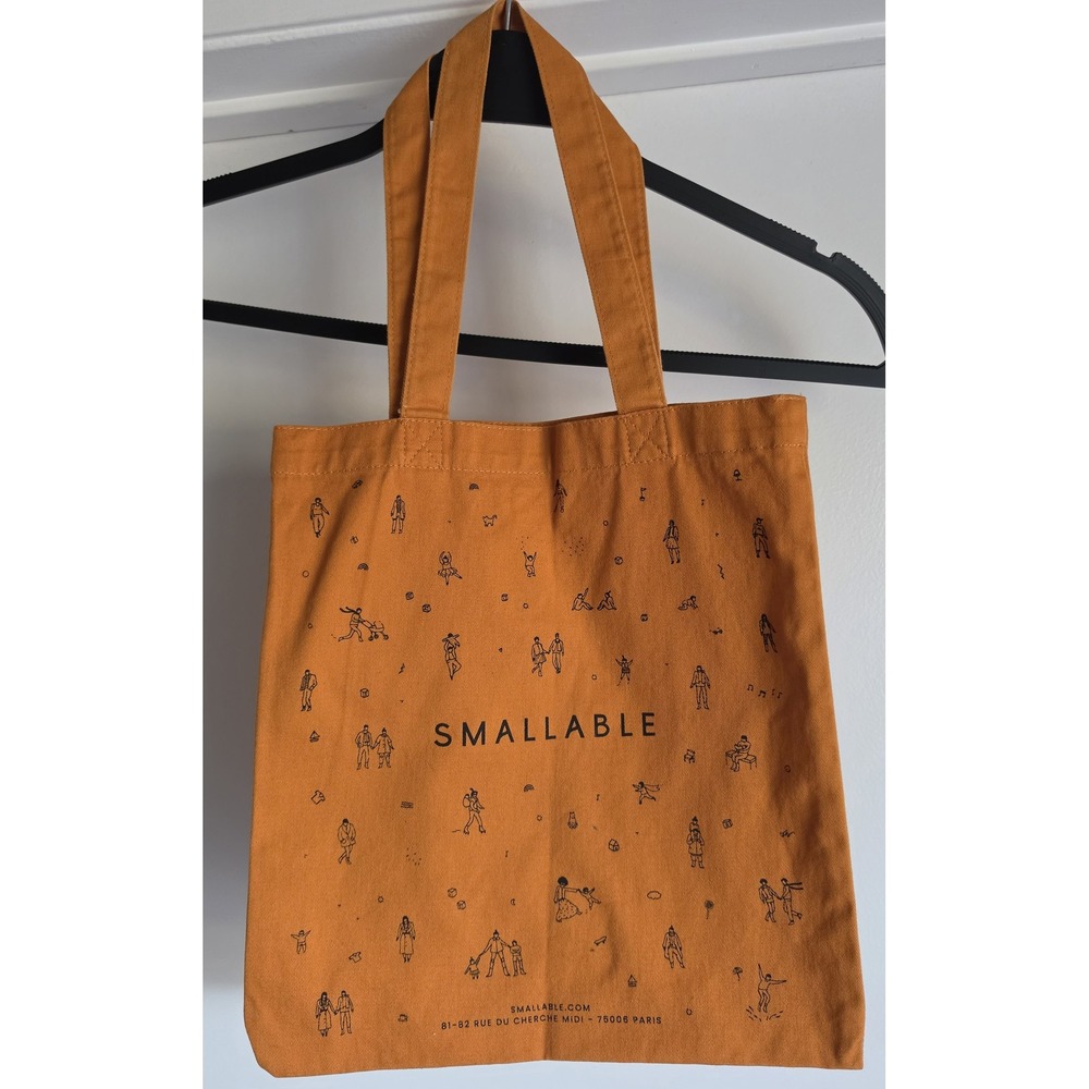 Smallable Tote Bag Orange Unisex Shoulder Shopper Handbag Carry All 20x24 in